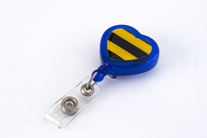 Badge reel heart shape