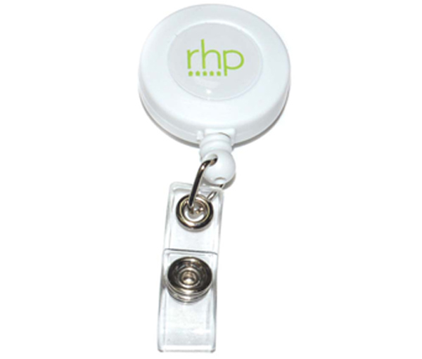 Badge reel round plastic