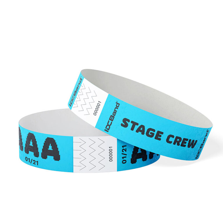 IDC Band Tyvek Branded Neon Blue
