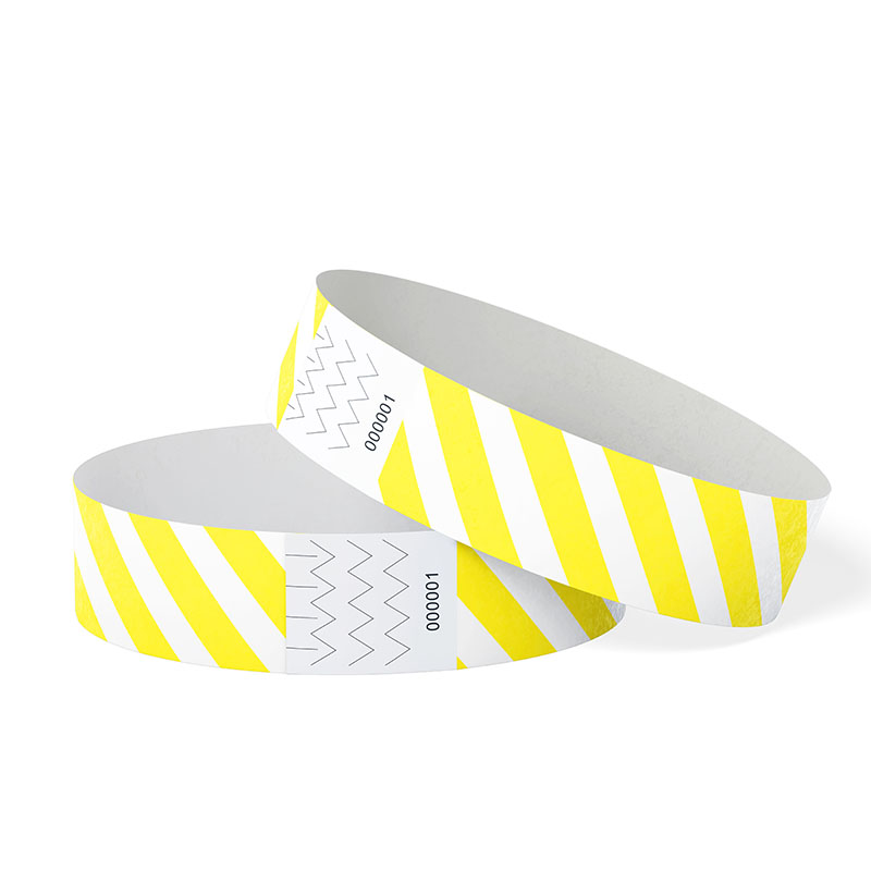 IDC Band Unbranded Tyvek Yellow White Striped 2